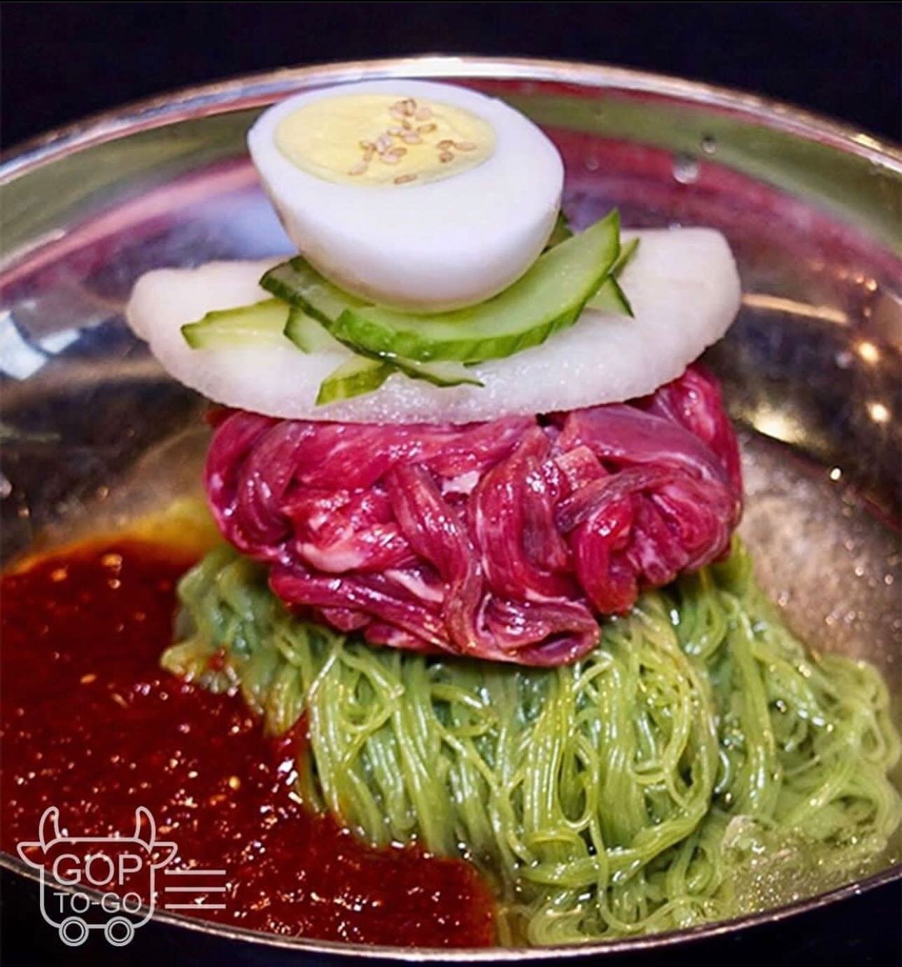 Beef Tartare Naeng Myeon and it&rsquo;s parents on the next to slides 🥰
-
Have you ever tried our twist on classic naeng myeon? 😛
-
👆Order on our website(link in bio)!
✅ Free delivery if you order $60 or more.